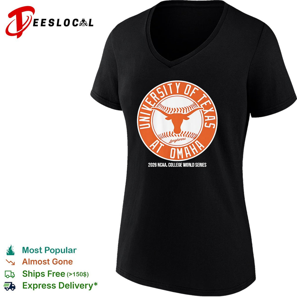 University of Texas Longhorns at Omaha 2026 NCAA College World Series baseball shirt