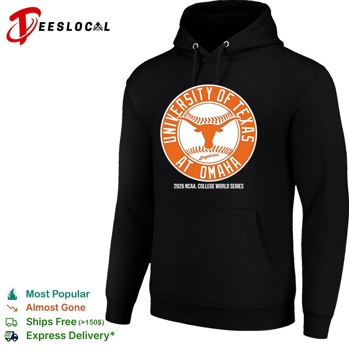 University of Texas at Omaha 2026 NCAA College World Series Longhorns Baseball shirt