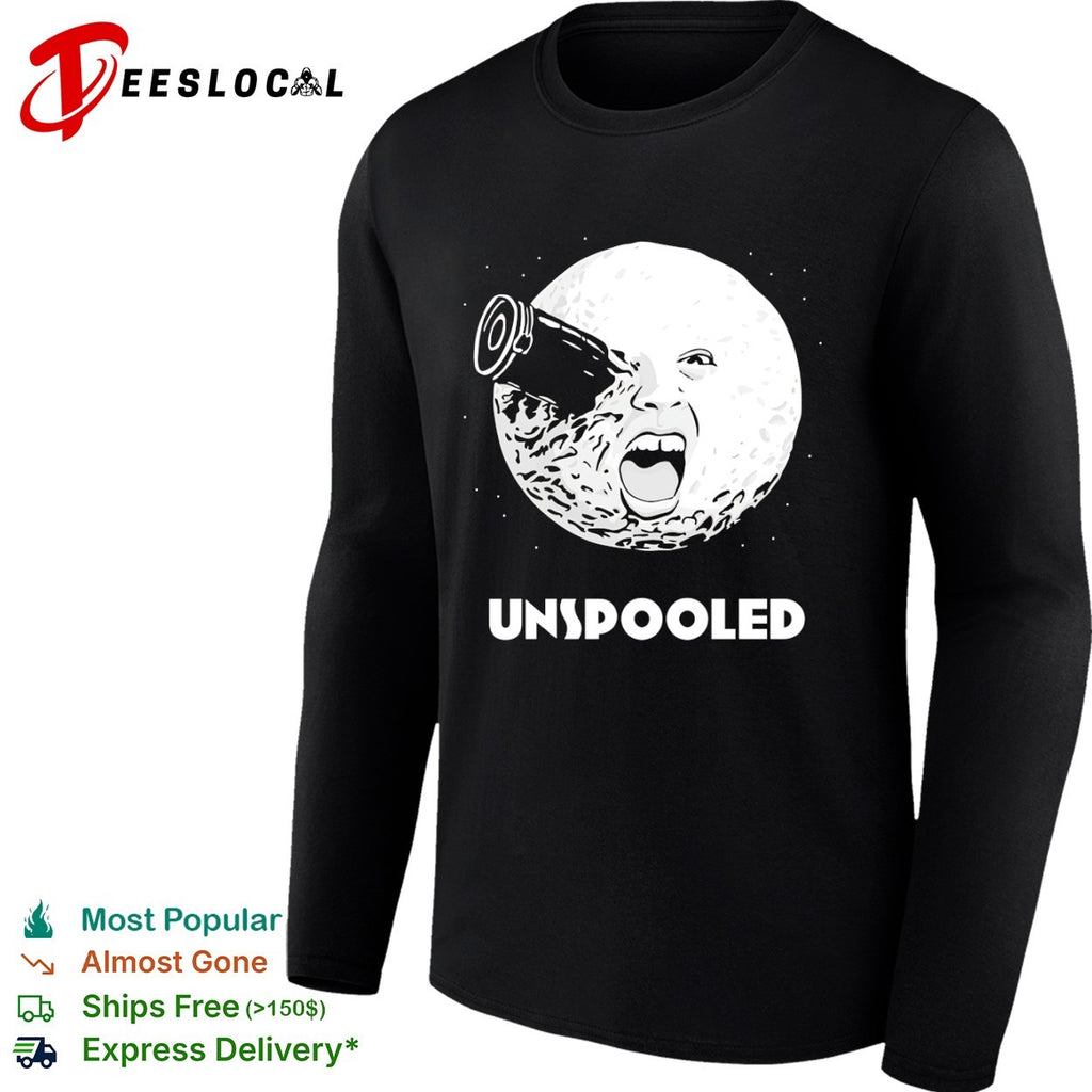 Unspooled A Trip to the Moon Georges Melies Iconic Cinema Film Movie Parody shirt