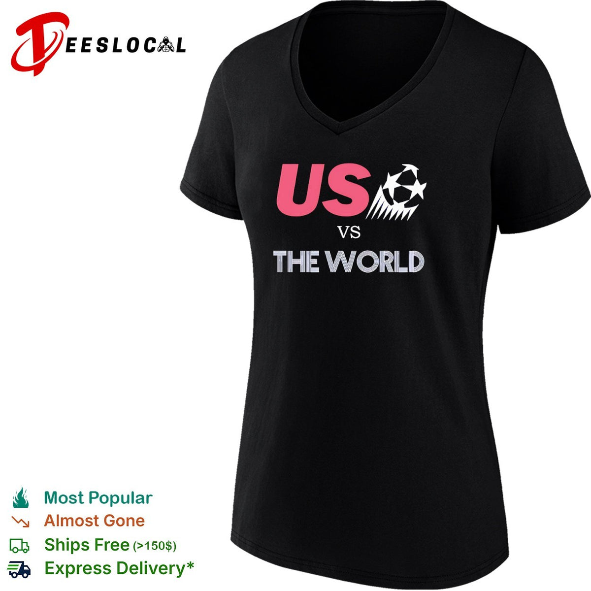 Us vs the world Champions League Soccer Ball logo shirt