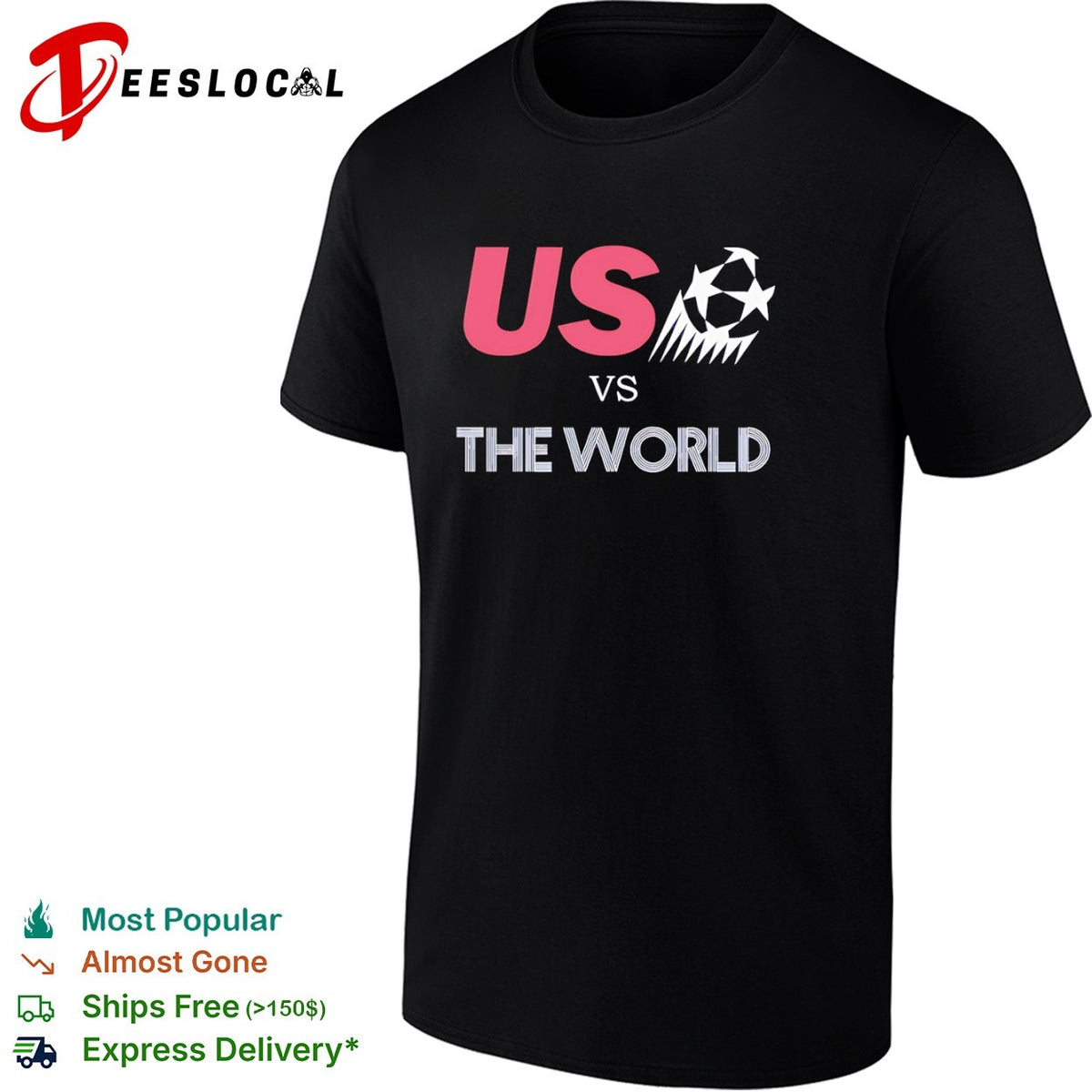 Us vs the world Champions League Soccer Ball logo shirt