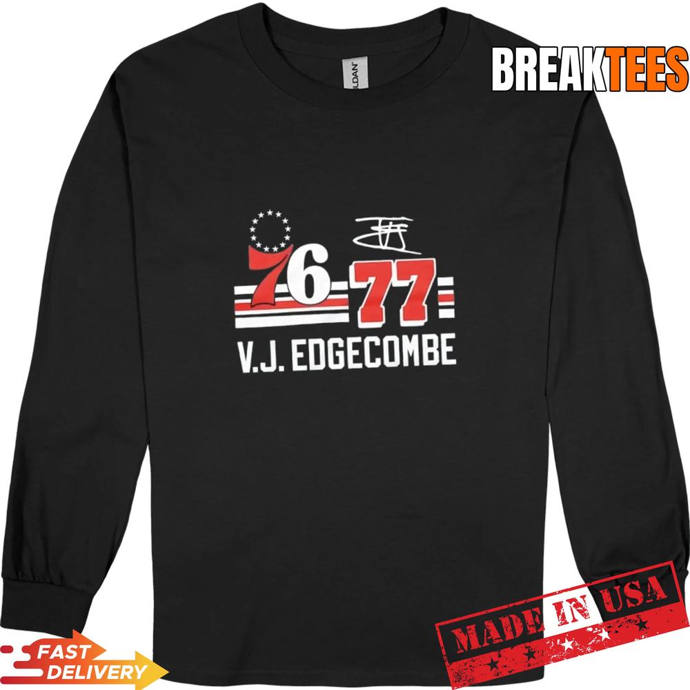 VJ Edgecombe 77 Philadelphia 76ers 2026 NBA Playoff signature T-Shirt