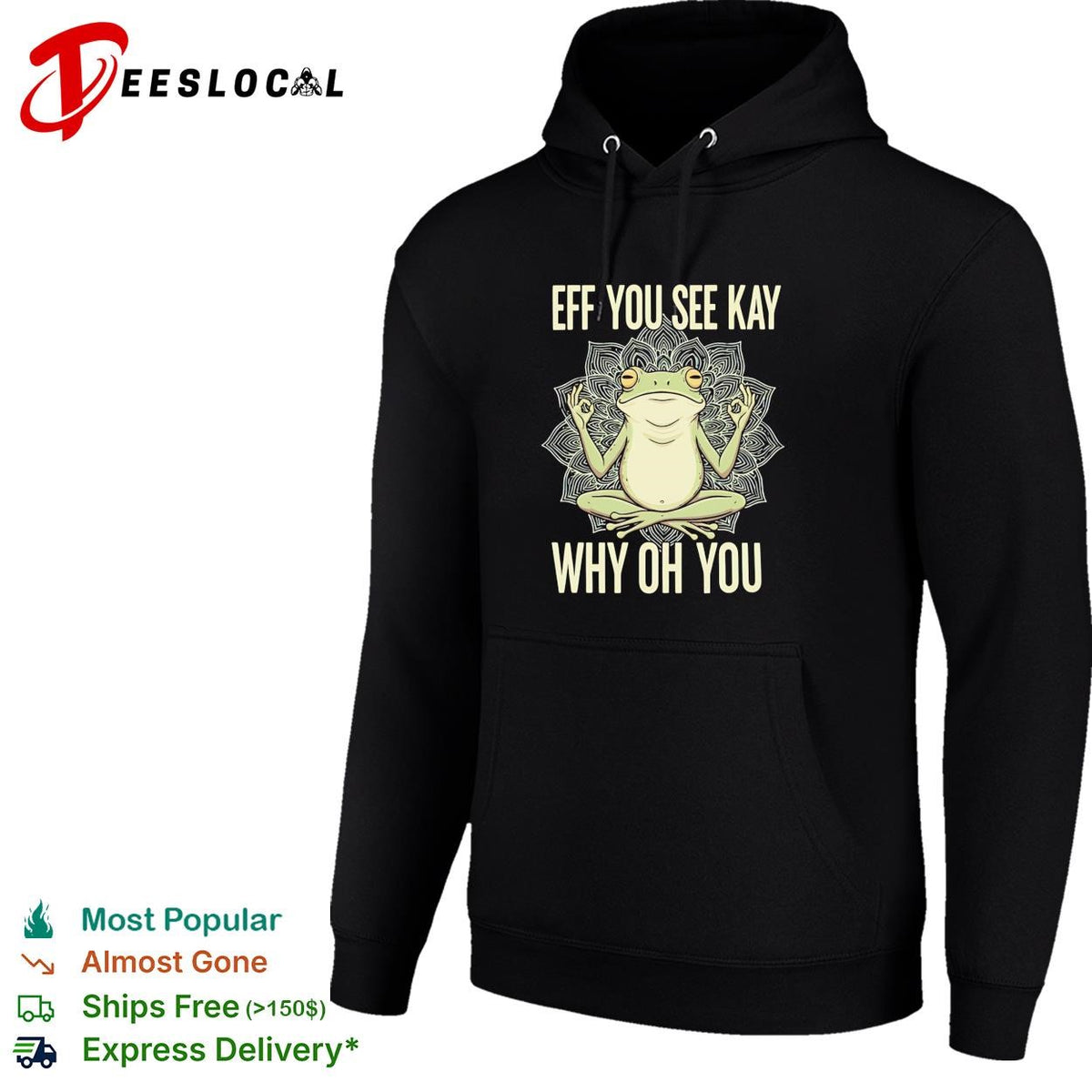 Frog with yoga pose you see kay why oh you shirt