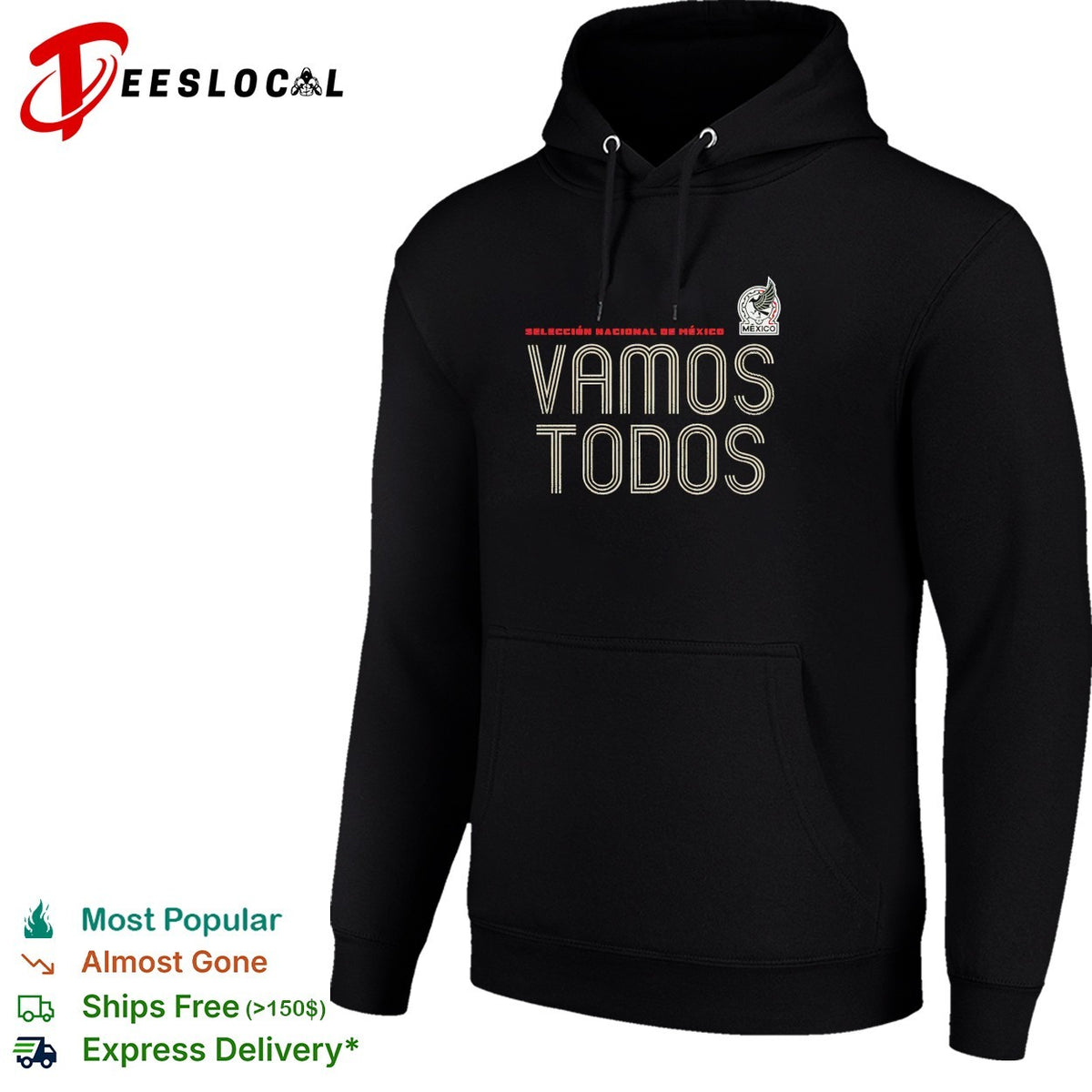 Vamos todos Mexico Seleccion Nacional dark minimal shirt