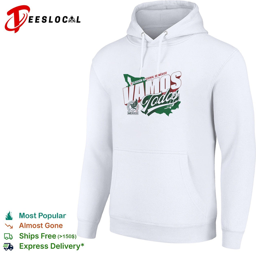 Vamos todos Mexico Seleccion Nacional white map version shirt