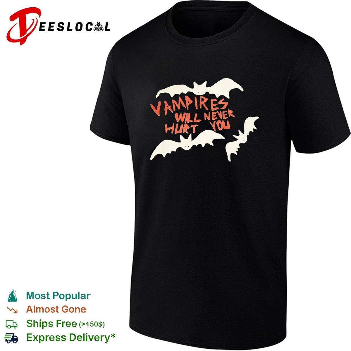 Vampires Will Never Hurt You My Chemical Romance bats shirt
