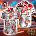 Van Halen Logo Tropical In White Hawaiian Shirt 2025 Gift For Fans