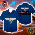 Van Halen Retro Logo Van Halen II Blue Hawaiian Shirt 2025 For Fans