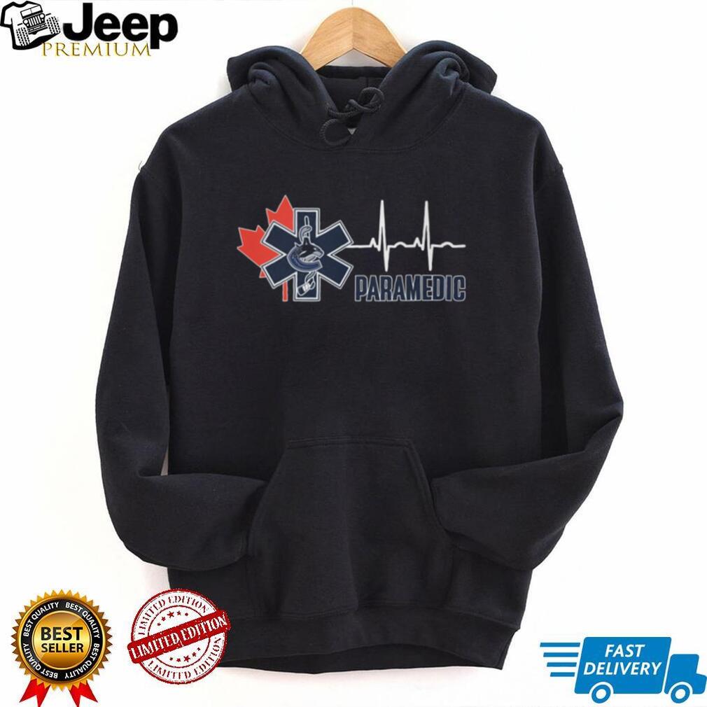 Vancouver Canucks Paramedic Heartbeat EMS Logo T Shirt