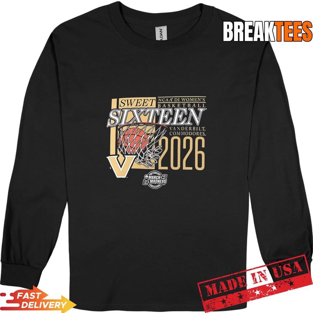 Vanderbilt Commodores Sweet Sixteen NCAA 2026 Basketball Shirt