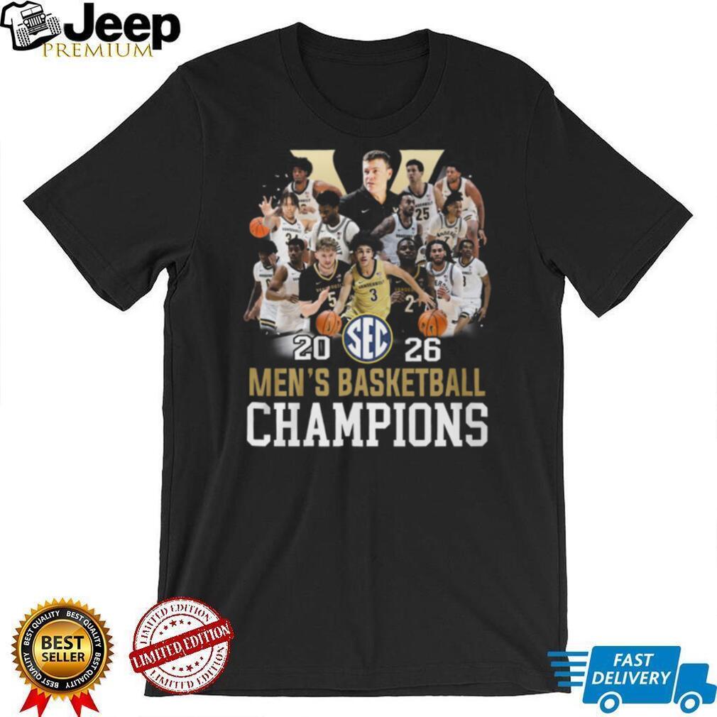 Vanderbilt Men’s Basketball SEC 2026 Champions Team Graphic T Shirt