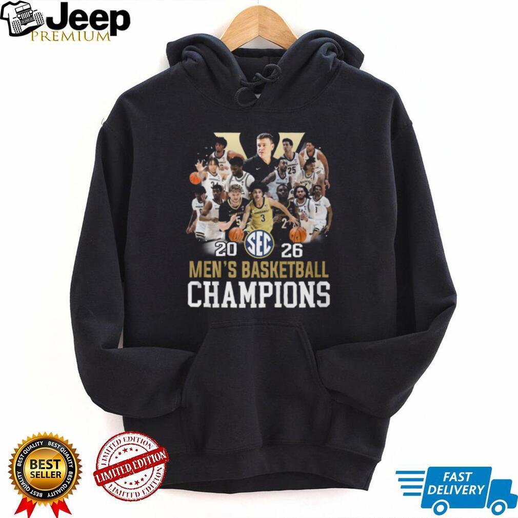 Vanderbilt Men’s Basketball SEC 2026 Champions Team Graphic T Shirt