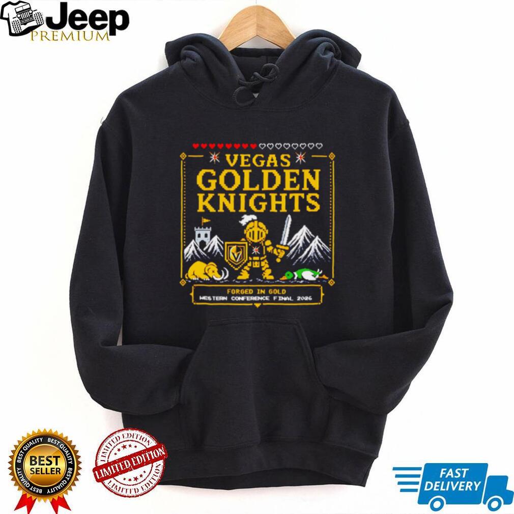 Vegas Golden Knights Forged In Gold Western Conference Final 2026 T Shirt