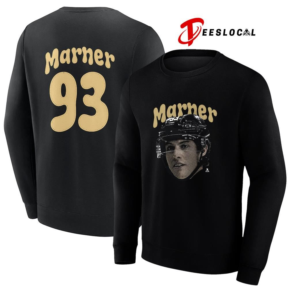 Vegas Golden Knights Mitch Marner portrait name and number shirt