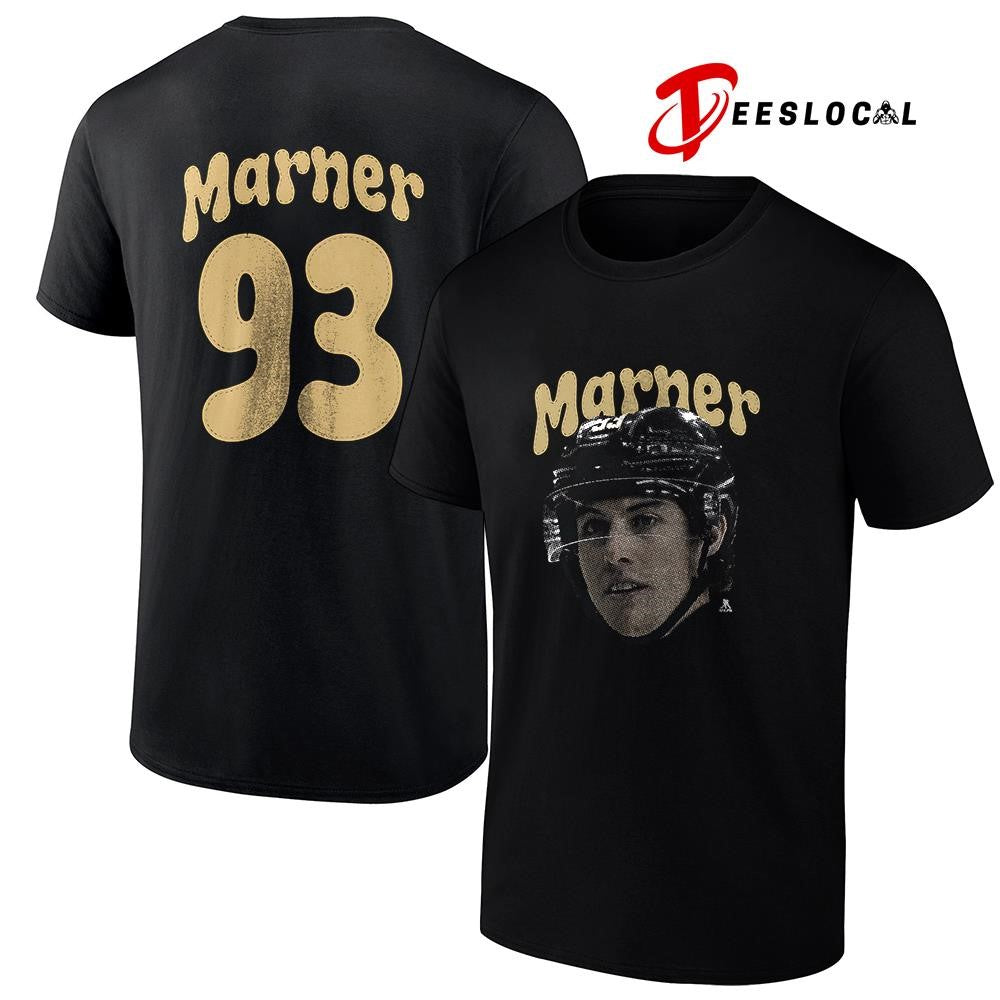 Vegas Golden Knights Mitch Marner portrait name and number shirt