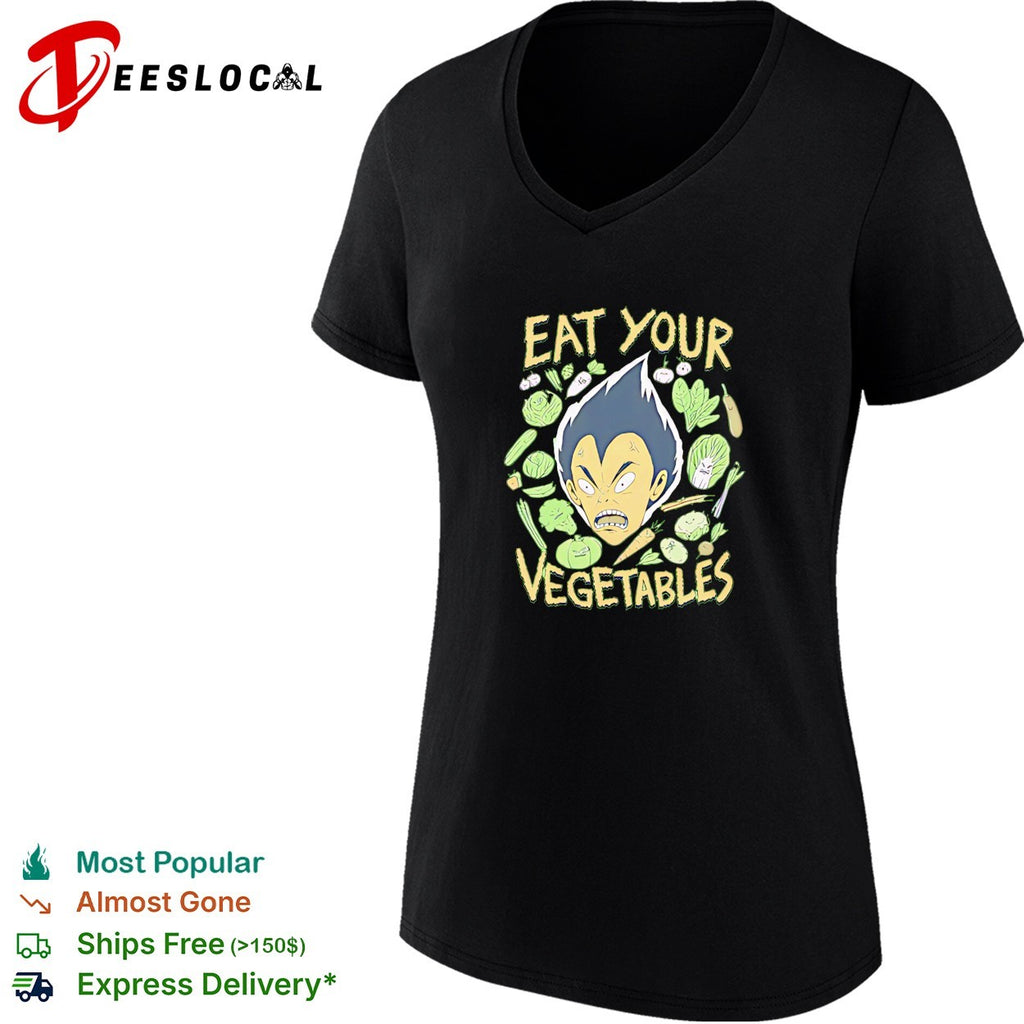Vegeta eat your vegetables anime character food humor shirt