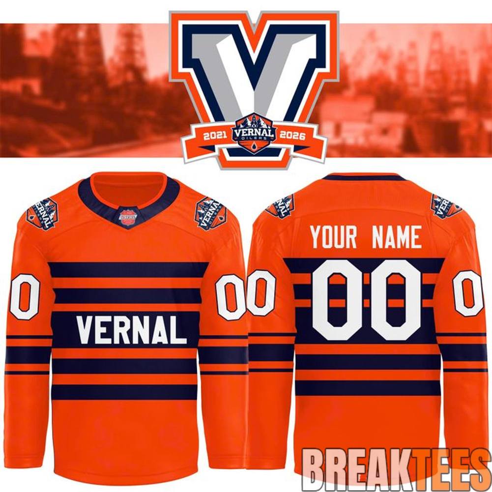 Vernal Oilers Orange Hockey Jersey