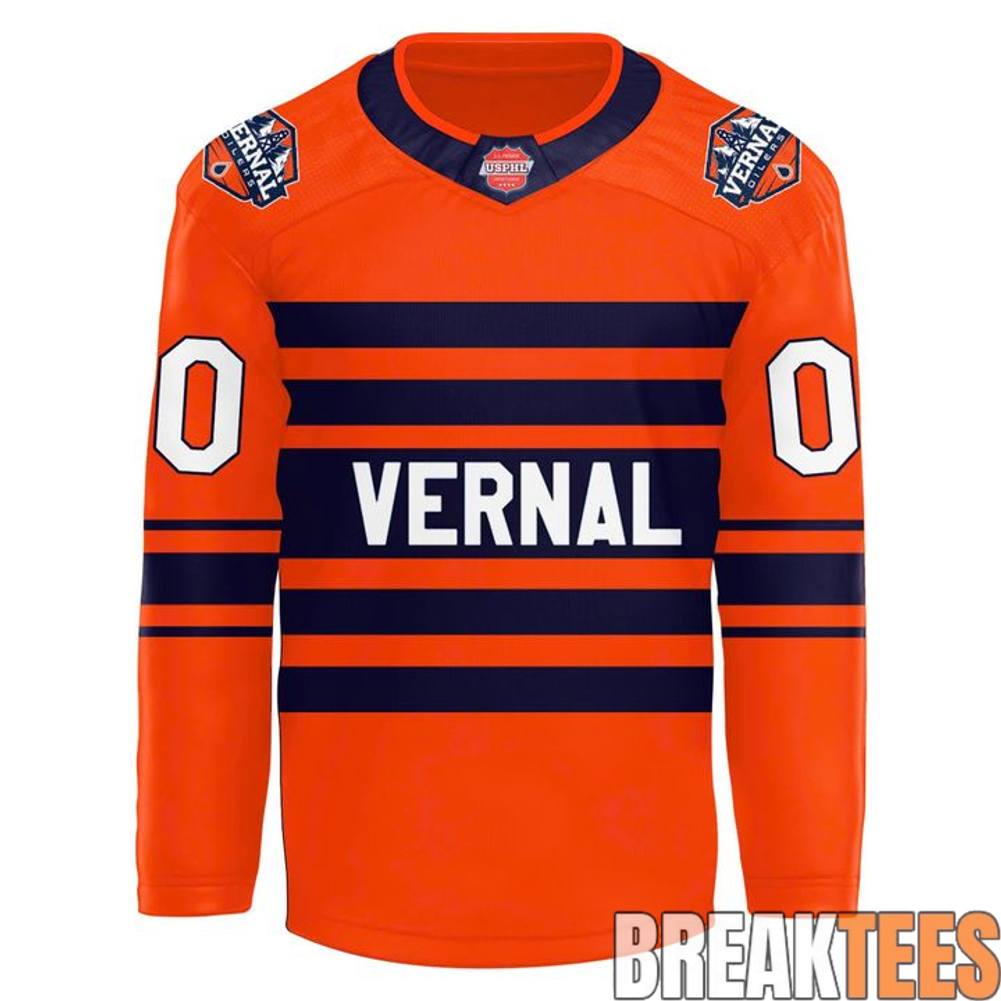 Vernal Oilers Orange Hockey Jersey