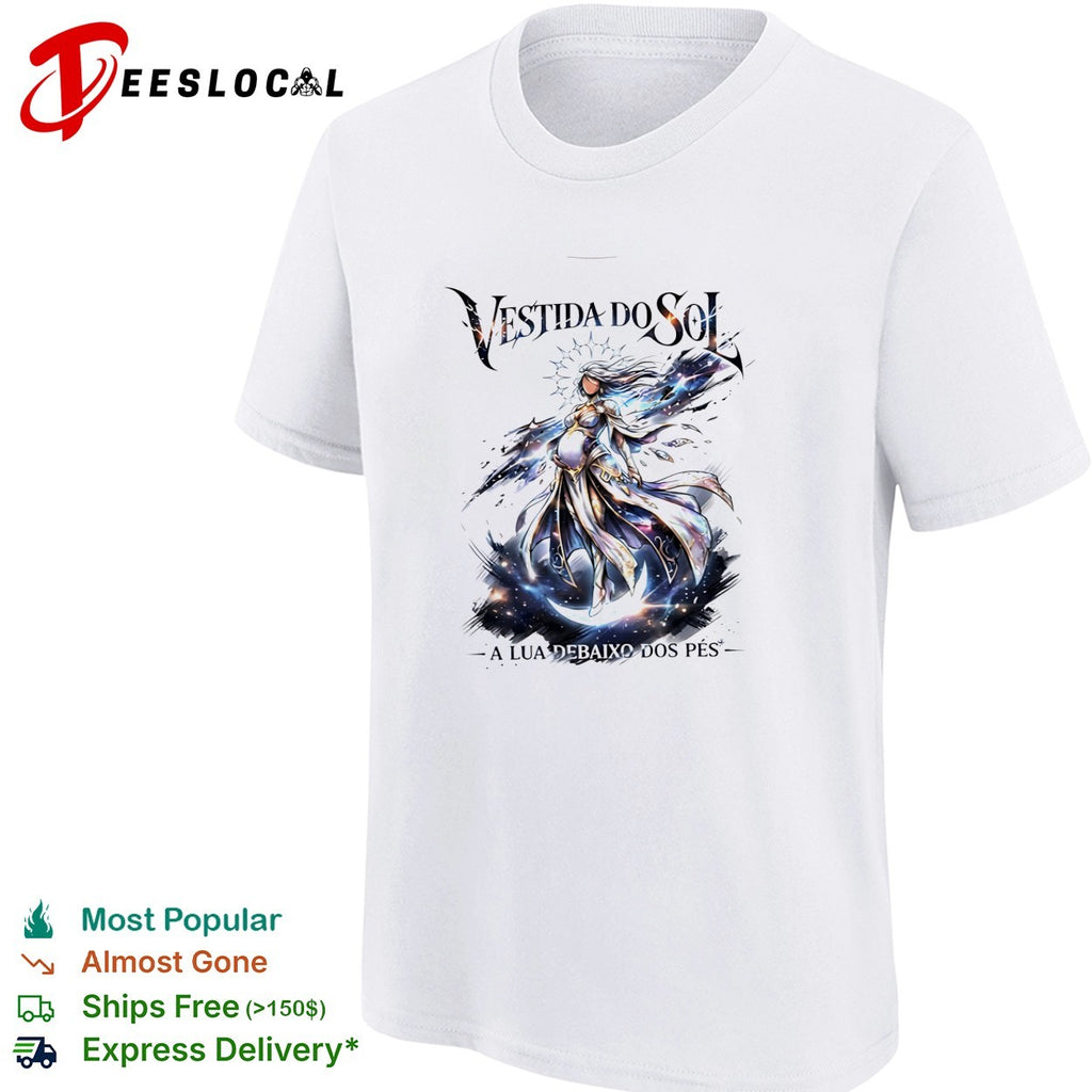 Vestida do sol a lua debaixo dos pes graphic shirt