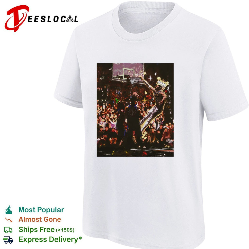 Victor Wamby San Antonio Spuers NBA Finals dunk live event crowd photo shirt