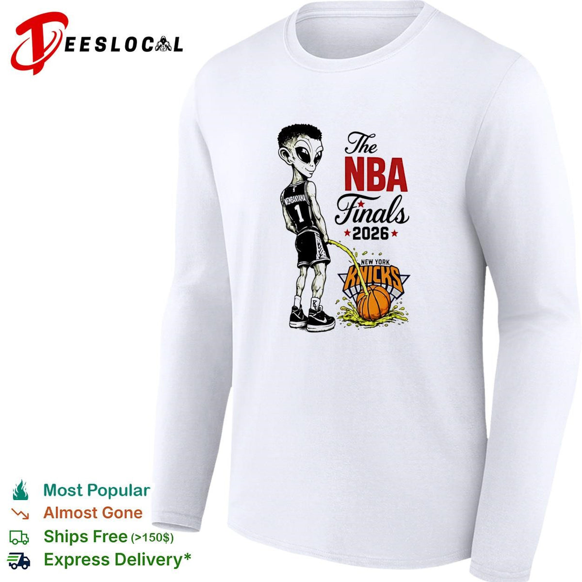 Victor Wembanyama Peeing On Alien Cartoon Anti Knicks Finals 2026 shirt