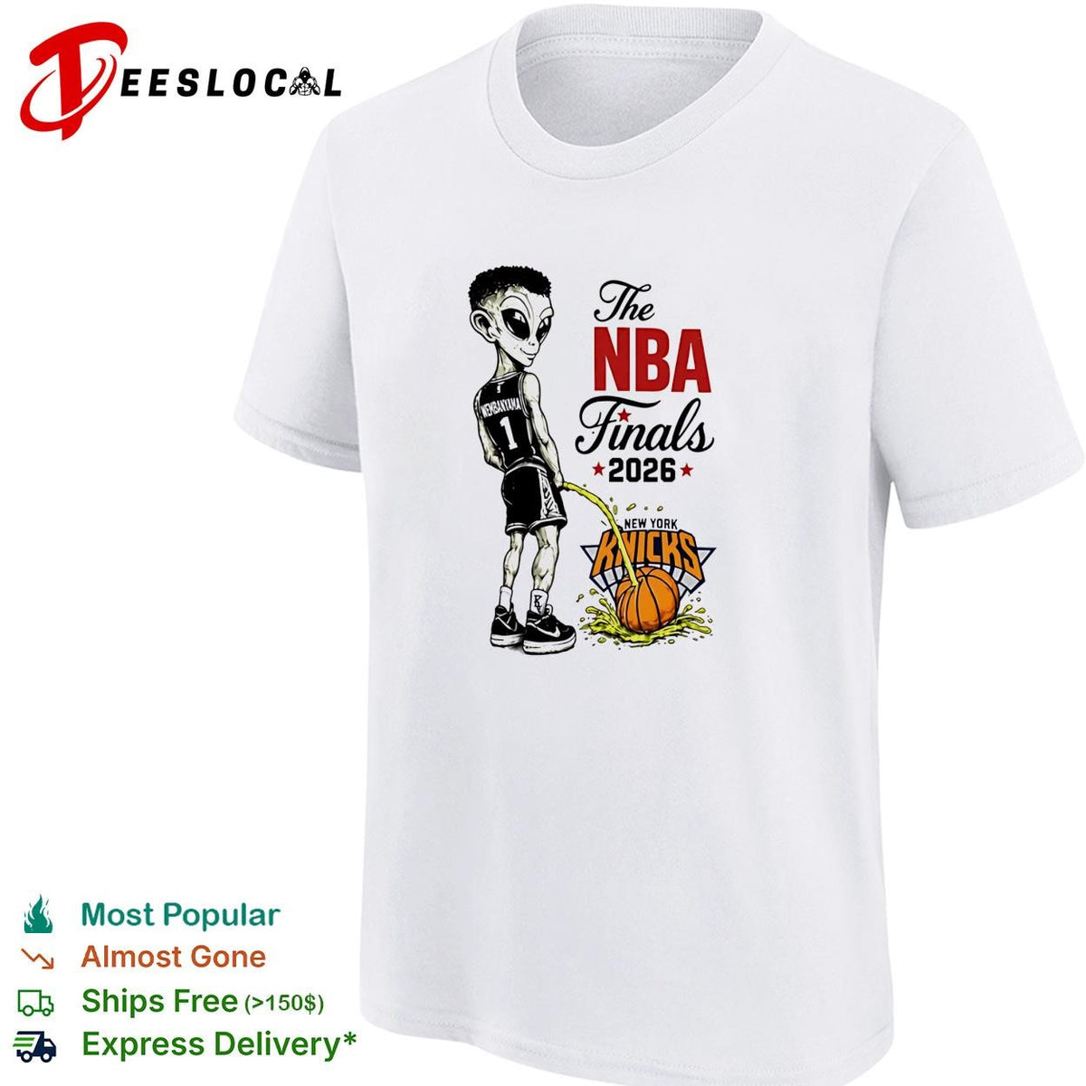 Victor Wembanyama Peeing On Alien Cartoon Anti Knicks Finals 2026 shirt