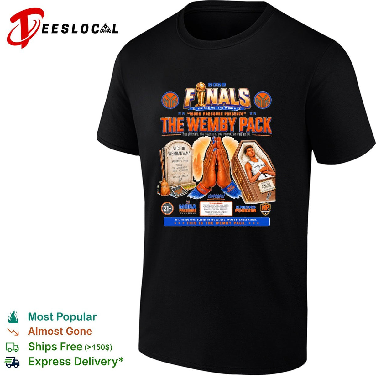 Victor Wembanyama San Antonio Spurs 2026 Finals The Wemby Pack Knicks vs the world shirt