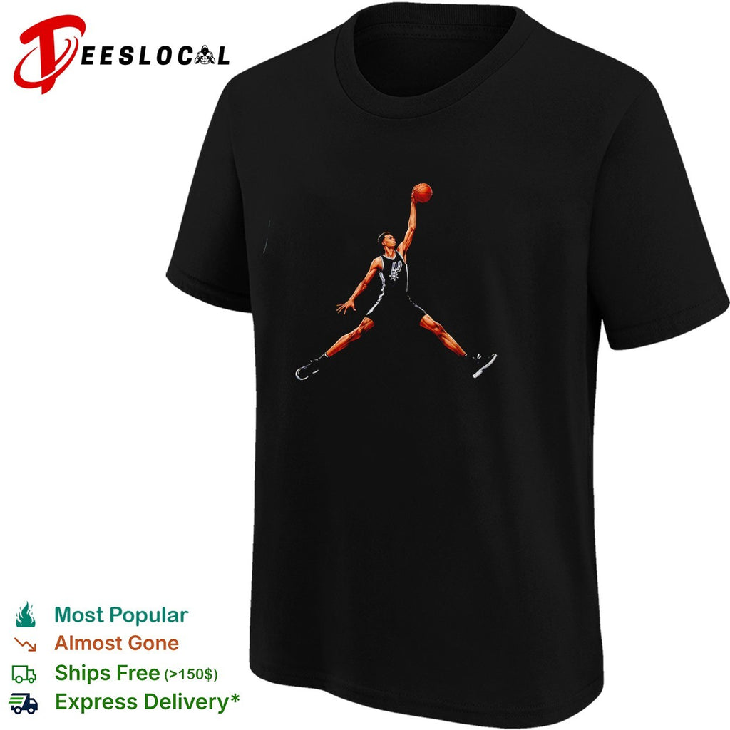 Victor Wembanyama San Antonio Spurs Jumpman silhouette dunk art shirt