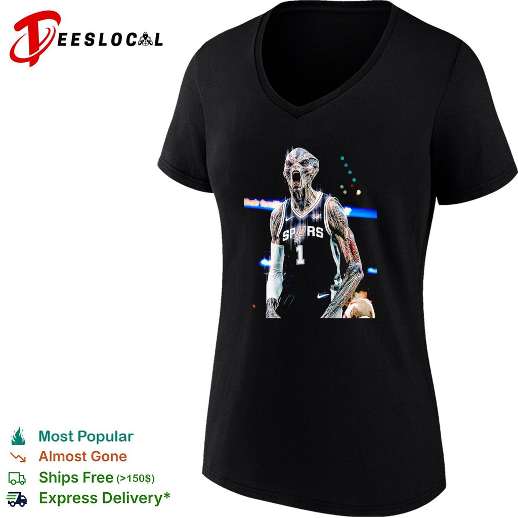Victor Wembanyama San Antonio Spurs NBA Alien Parody shirt