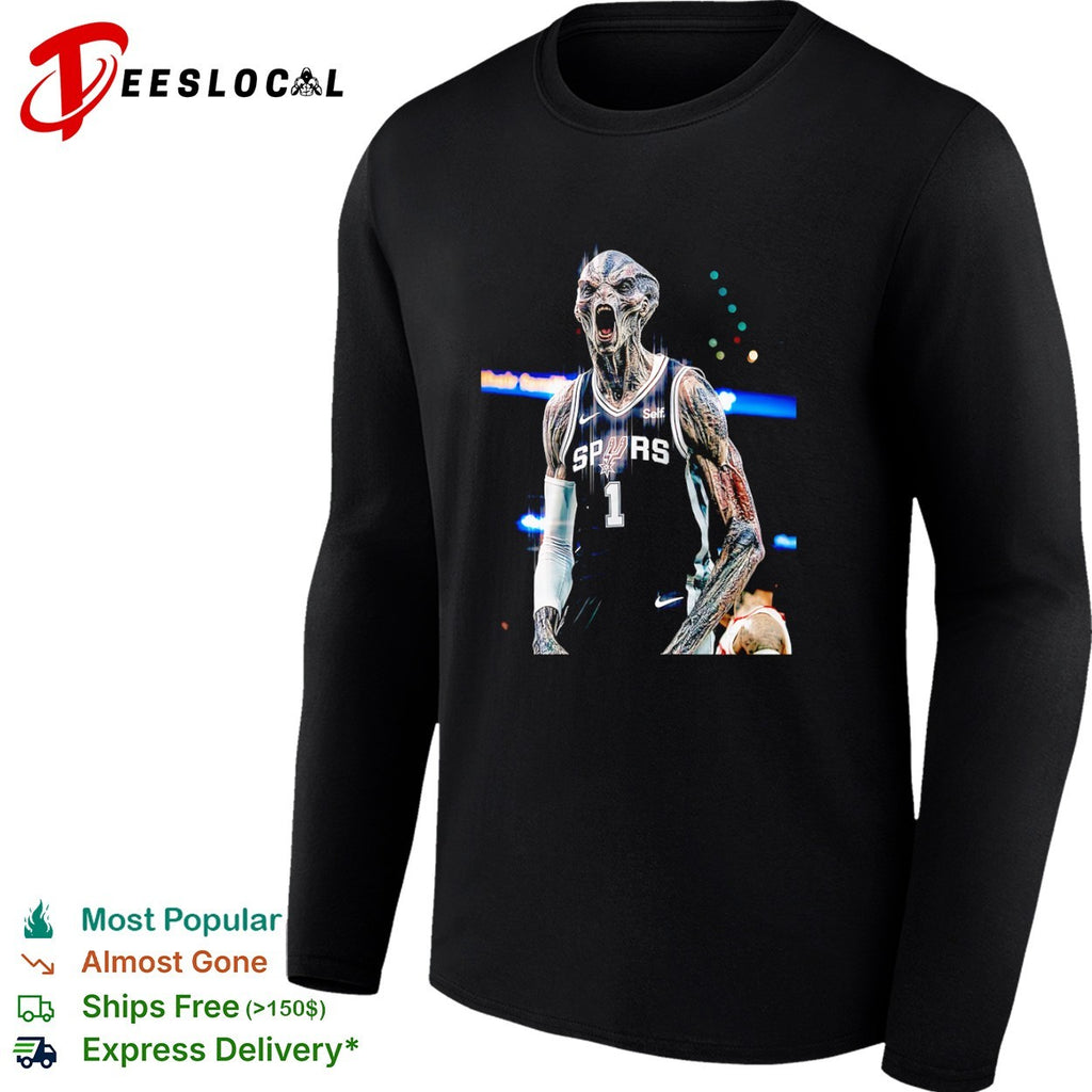 Victor Wembanyama San Antonio Spurs NBA Alien Parody shirt