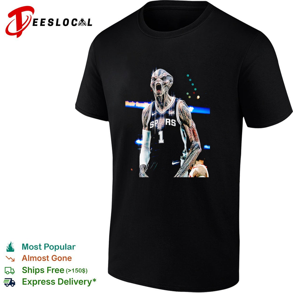 Victor Wembanyama San Antonio Spurs NBA Alien Parody shirt