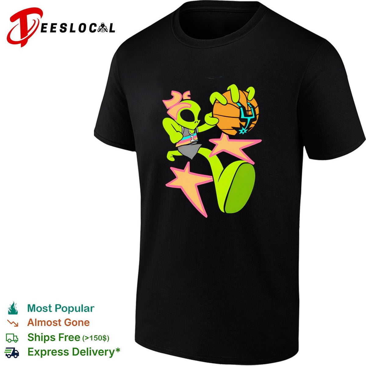 Victor Wembanyama San Antonio Spurs NBA Alien Retro Basketball Hoop Graphic shirt
