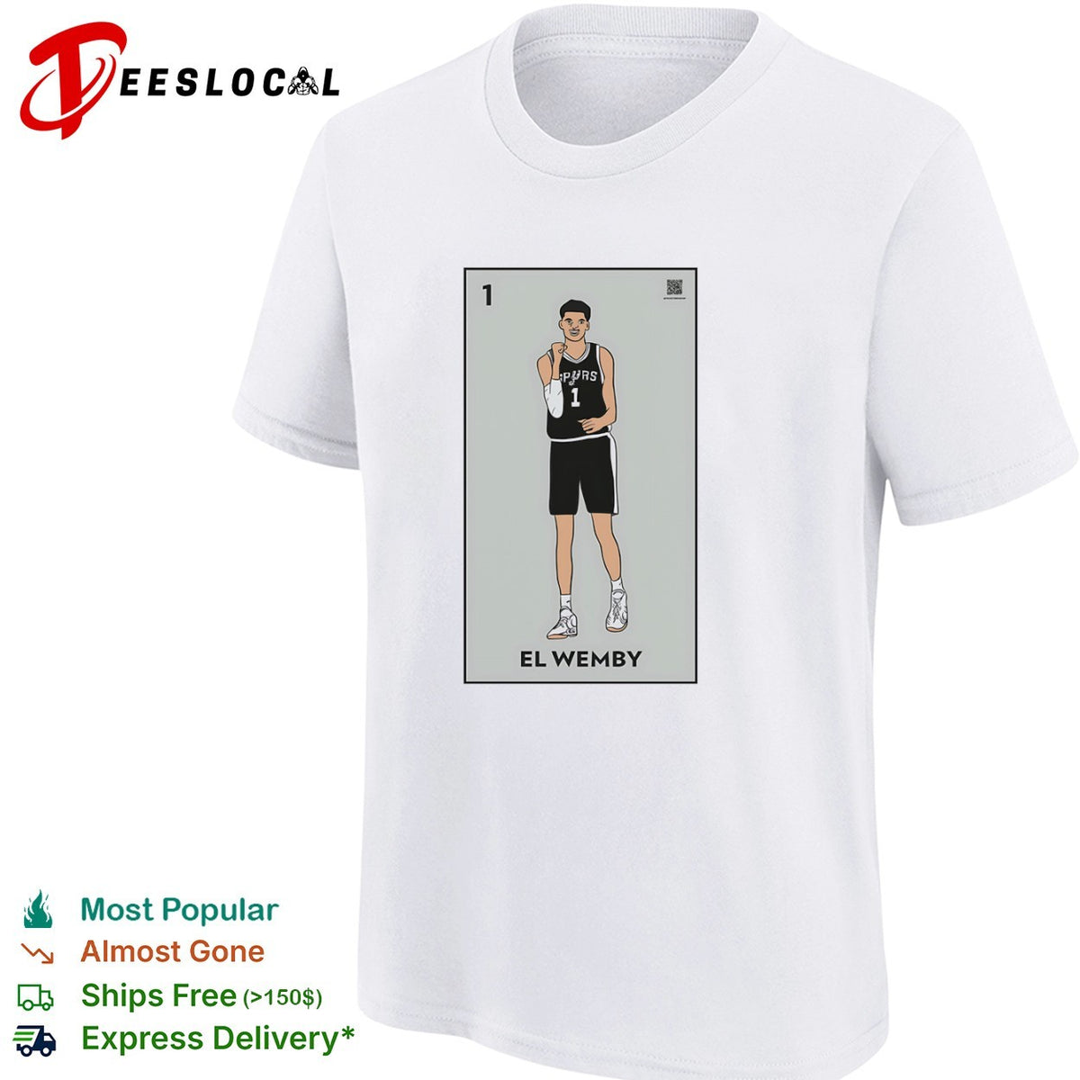 Victor Wembanyama San Antonio Spurs NBA Loteria Card El Wemby basketball shirt