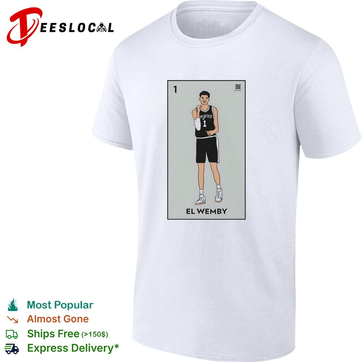 Victor Wembanyama San Antonio Spurs NBA Loteria Card El Wemby basketball shirt