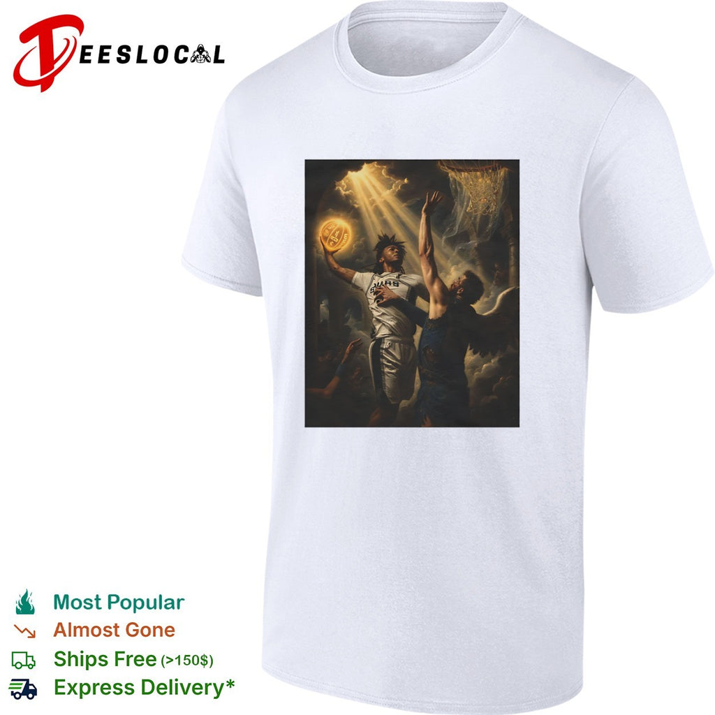 Victor Wembanyama San Antonio Spurs NBA Renaissance Painting Basketball Art shirt