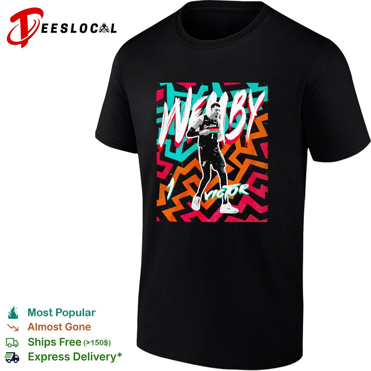 Victor Wembanyama San Antonio Spurs NBA basketball player shirt