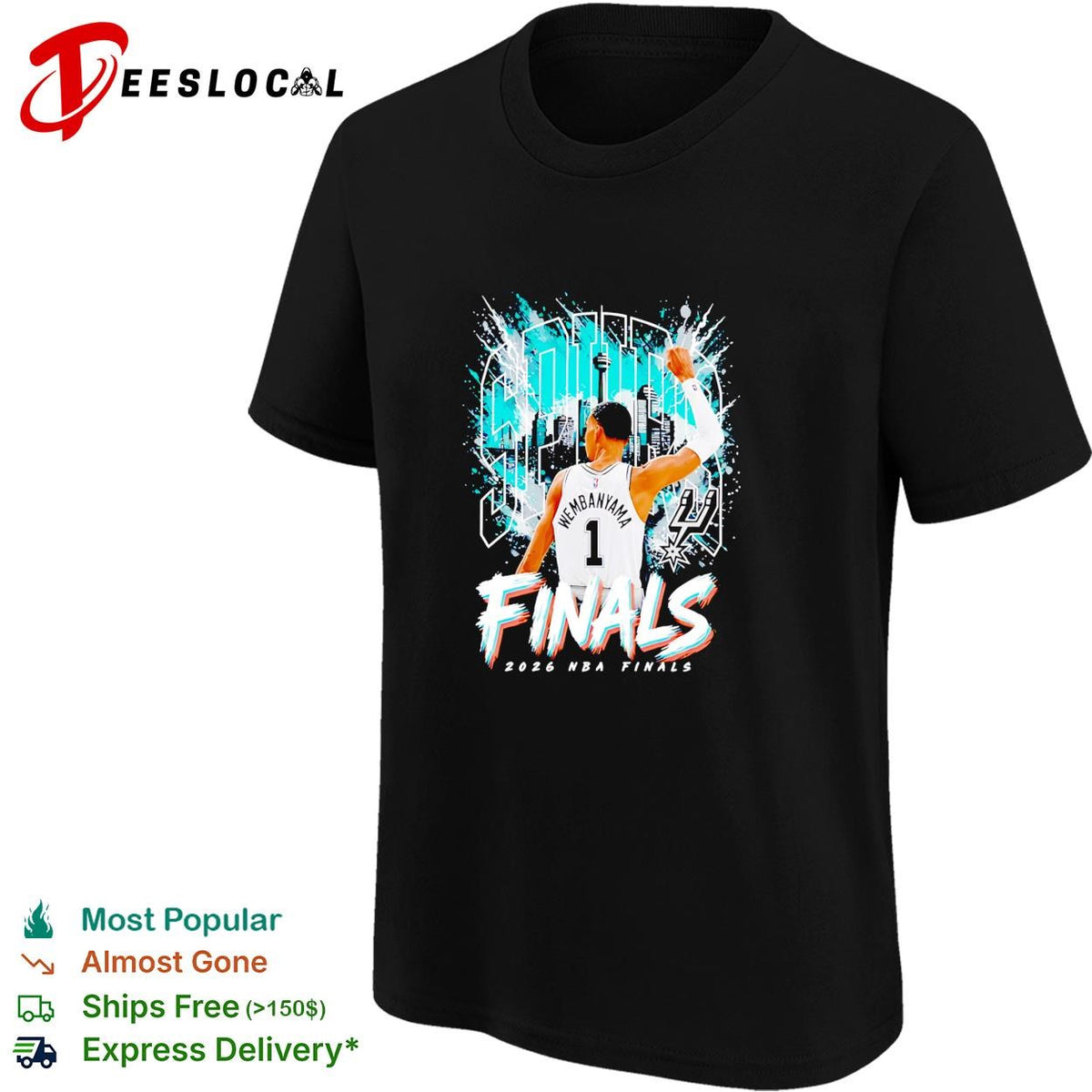Victor Wembanyama San Antonio Spurs Outerstuff Youth 2026 Finals City shirt
