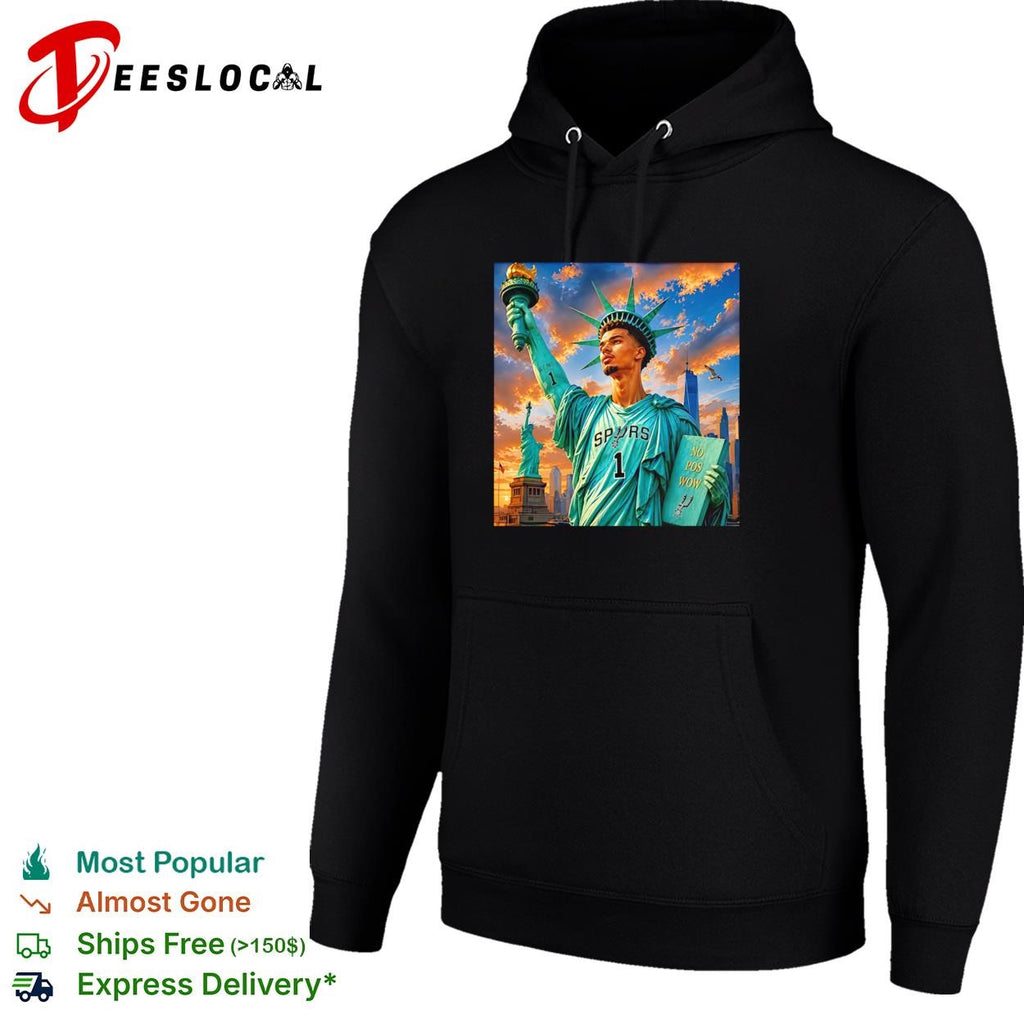 Victor Wembanyama San Antonio Spurs Statue of Liberty no you won’t white shirt