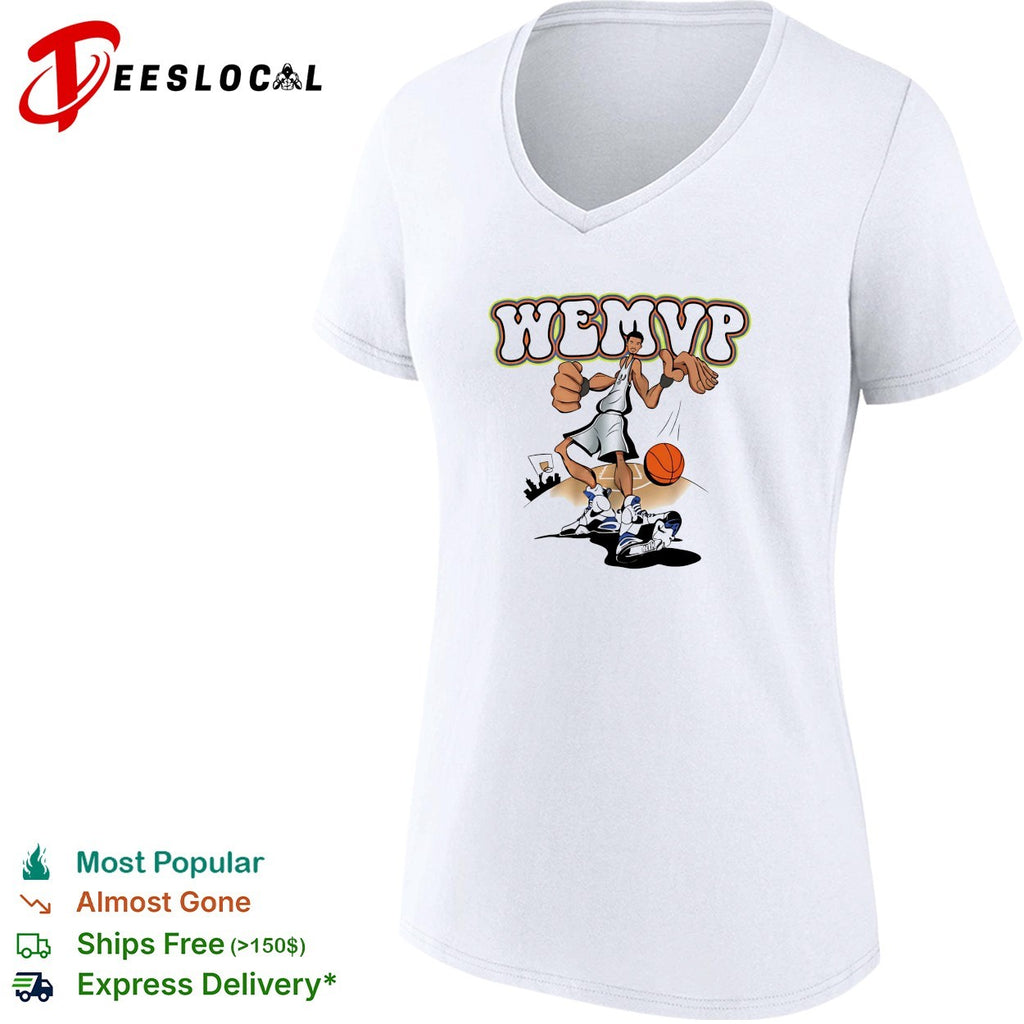 Victor Wembanyama WEMVP cartoon caricature MVP award humor art shirt