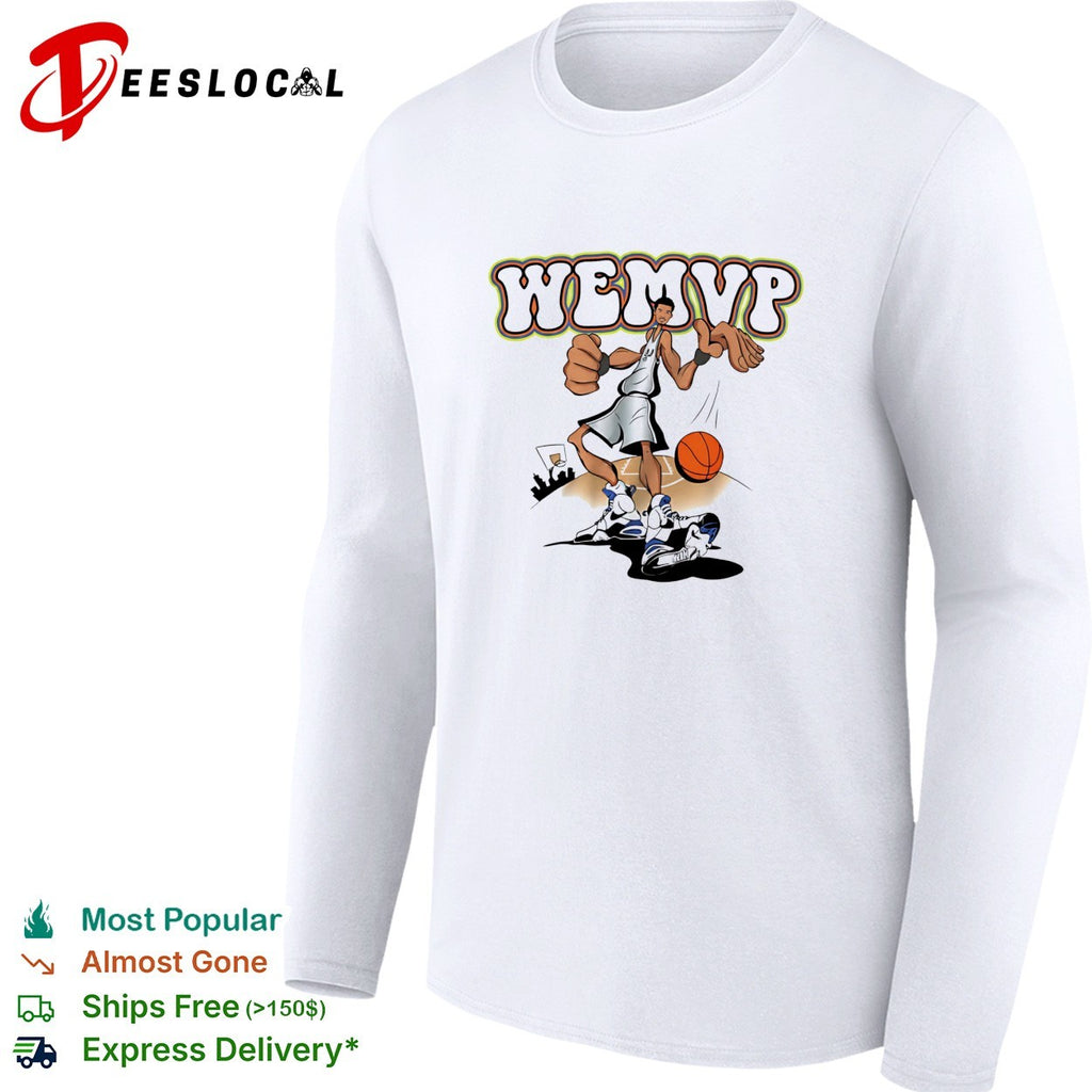 Victor Wembanyama WEMVP cartoon caricature MVP award humor art shirt