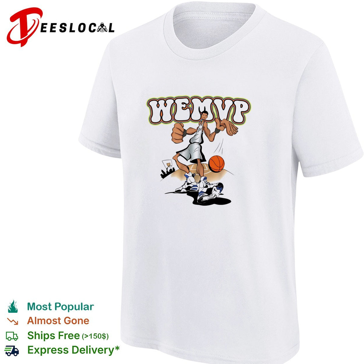 Victor Wembanyama WEMVP cartoon caricature MVP award humor art shirt