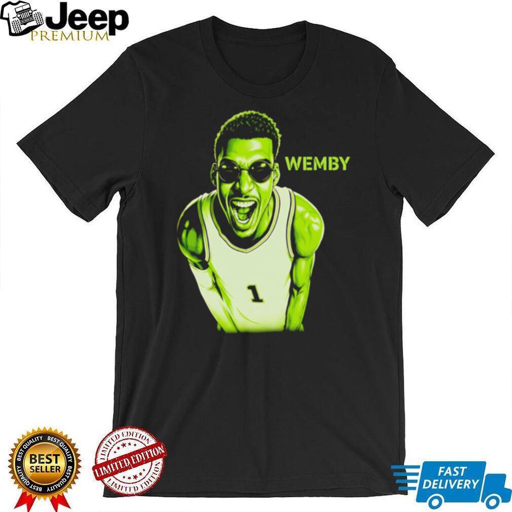 Victor Wembanyama Wemby Green Alien Face Basketball T Shirt