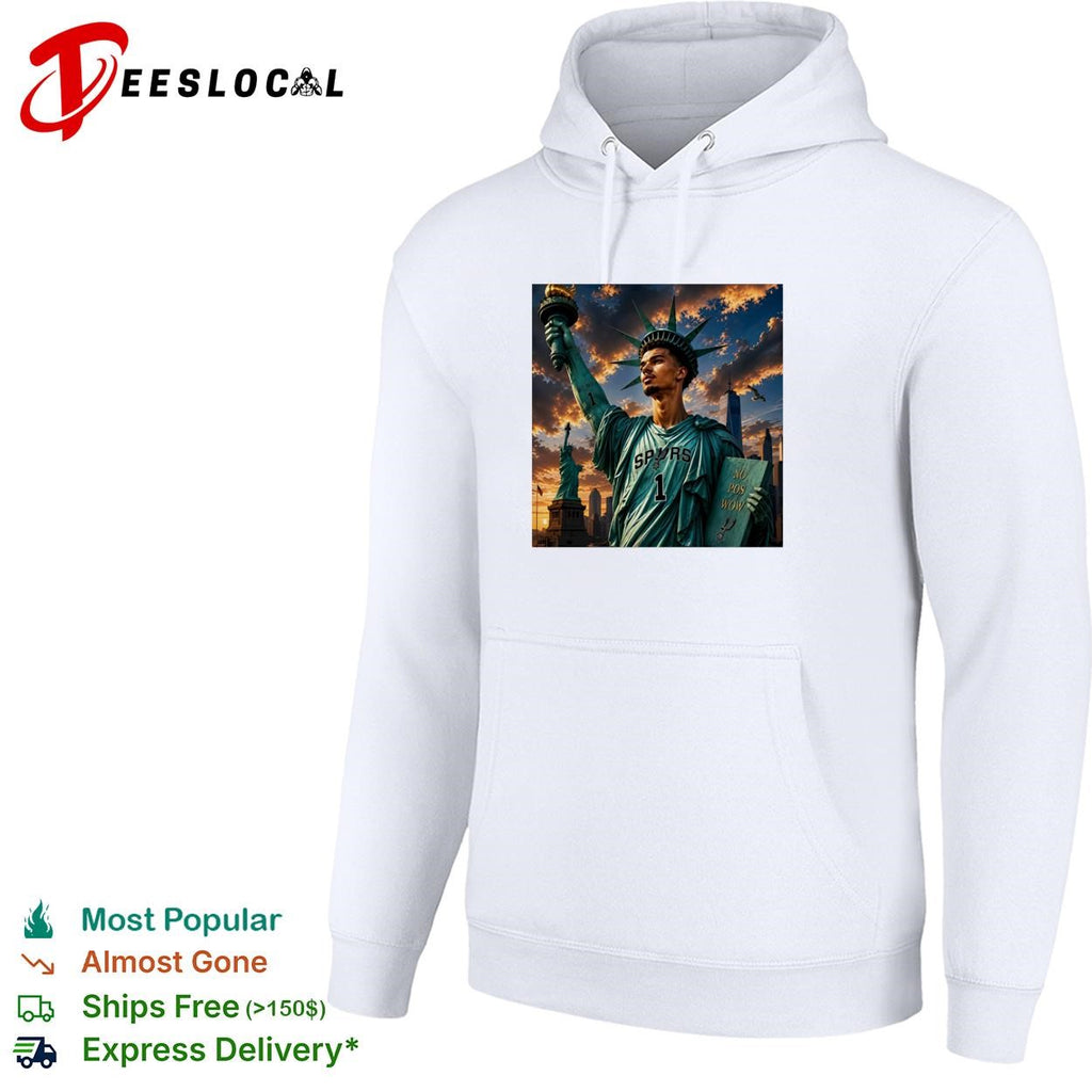 Victor Wemby x Statue of Liberty San Antonio Spurs New York City shirt
