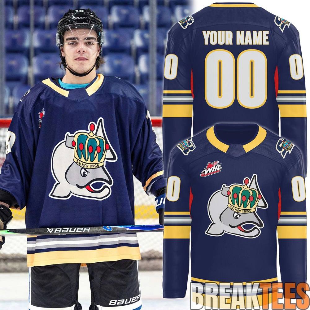 Victoria Royals Salmon Kings Replica Custom Hockey Jersey