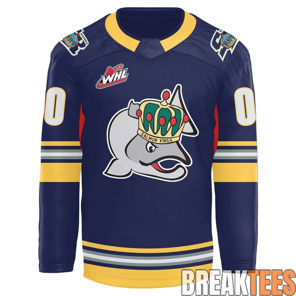Victoria Royals Salmon Kings Replica Custom Hockey Jersey