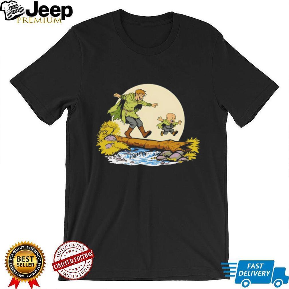 Vintage Cartoon Characters Crossing Log River Adventure T Shirt