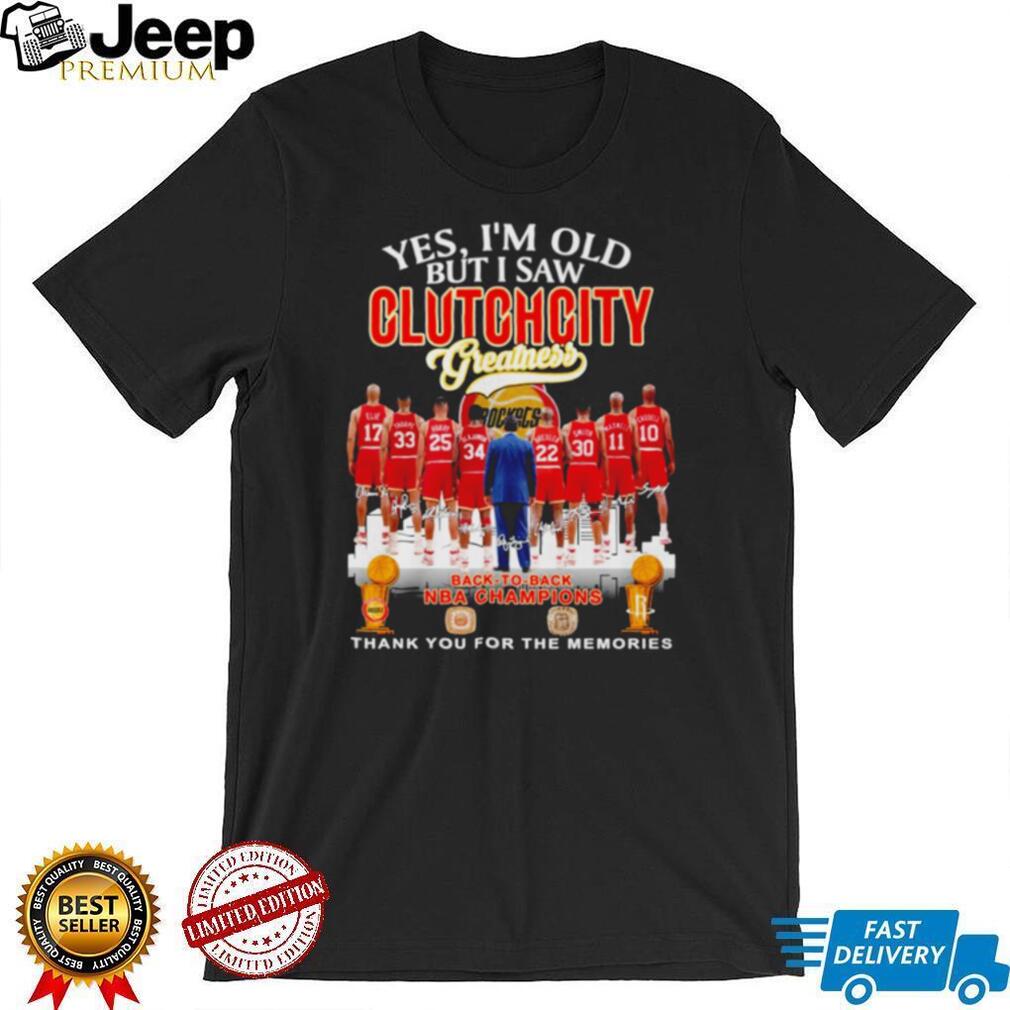 Vintage Clutch City Greatness Houston Rockets Back To Back Champions T Shirt