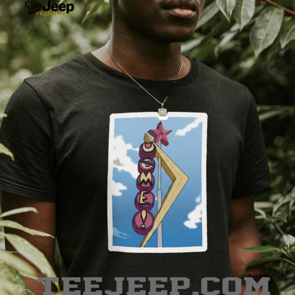Vintage Style Come On! Vegas Neon Sign Graphic T Shirt