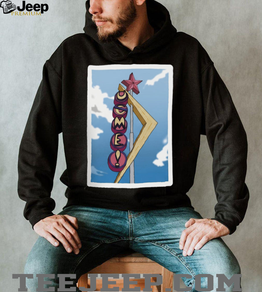 Vintage Style Come On! Vegas Neon Sign Graphic T Shirt