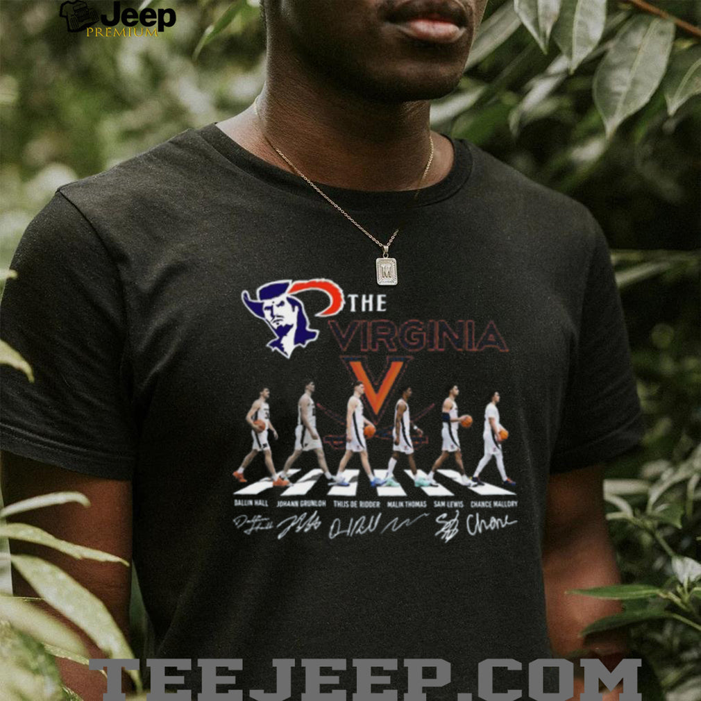 Virginia Cavaliers Basketball Abbey Road Crossing Signature T Shirt
